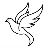 Bird in flight captured with continuous line drawing technique portraying natural elegance freedom and movement great for minimalist wildlife and nature inspired artworks vector