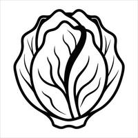 Chinese cabbage drawn in continuous single line style capturing the natural shape of the vegetable perfect for food illustrations healthy eating content or recipe art vector
