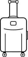 Travel suitcase depicted in continuous line art form emphasizing simplicity clean lines packing themes tourism lifestyle and stylish vacation essentials for modern travelers vector