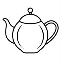 Teapot in continuous line art drawing style showcasing modern design with elegant simplicity and artistic flow capturing the essence of minimalism in an abstract style. vector