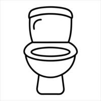 Toilet in continuous line drawing style with WC black line art, capturing the simplicity and modern elegance of toilet design in clean, flowing lines that create artistic beauty. vector