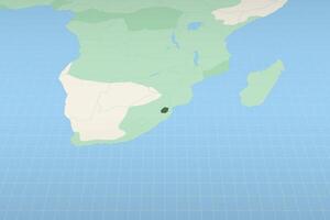 Swaziland highlighted on a detailed map, geographic location of Swaziland. vector