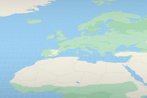 Monaco highlighted on a detailed map, geographic location of Monaco. vector