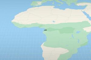 Equatorial Guinea highlighted on a detailed map, geographic location of Equatorial Guinea. vector