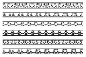 Set of decorative seamless ornamental architecture classic border - modular vector