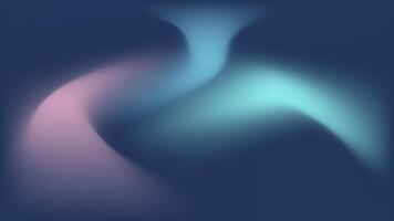 Abstract Flowing Waves of Cool Tones in a Deep Blue Background vector
