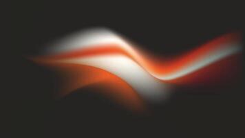 Abstract Flowing Waves in Red and White on Dark Background vector