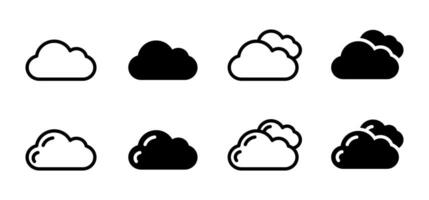 Cloud icon. illustration of a weather or data storage symbol. Represents sky, forecast, and cloud computing concepts. Suitable for technology and environmental designs. vector
