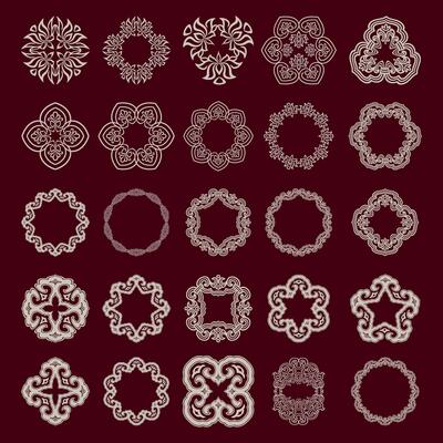 Chinese Traditional Ornamental Frames Circle Set