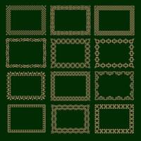 African geometric and abstract motifs pattern frame design vector