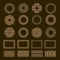 slamic geometric pattern and frame design intricate motifs vector