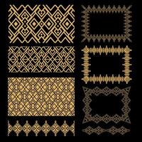 patterns and ethnic ornament frames of Azerbaijan vector