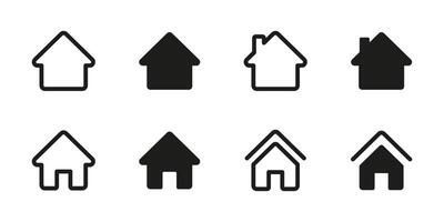 Home icon. Simple house illustration. Residential building symbol. Real estate, property and architecture pictogram for web and mobile interfaces. vector
