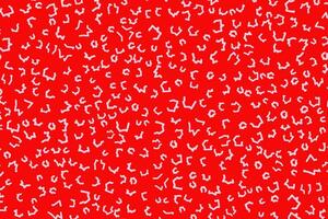 Red Background with Abstract Pink Brushstroke Shapes in Random Pattern vector