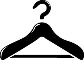 Clothes hanger. Neat storage and hanging of clothes preventing creasing and creasing. Symbol of order, neatness and care of things. vector