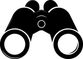 Binoculars are an optical device for observing distant objects. Binoculars allow you to see further and more clearly than with the naked eye. A symbol of observation, tourism, orientation. vector