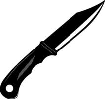 caza cuchillo. Cocinando y ejecutando varios Tareas en el campo. multifuncional herramienta para caza, pescar y excursionismo en naturaleza. vector