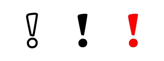 Exclamation mark icon. Bold vertical line with round dot representing alert or warning illustration. Universal attention and caution symbol. Emergency and danger sign. Critical notice pictogram vector