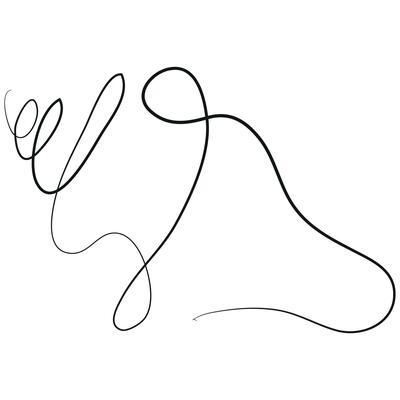 Seashell icon drawn with a thin line in line art style, for various marine designs and company logos