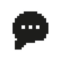 Pixel Speech Bubble Icon. Communication And Messaging Symbol. Digital Interaction And Online Chat Representation. Isolated Illustration vector