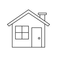 House Outline Icon. Residential Building, Home Architecture, And Real Estate Symbol. Simple Structure Representation. Editable Stroke. Isolated Illustration vector