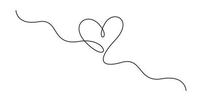 Continuous one line drawing of heart symbol icon. Happy valentines day concept graphic illustration vector