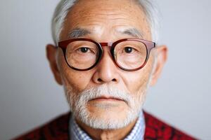 Portrait of a Senior Man with Glasses photo