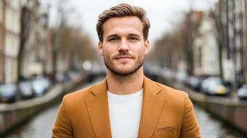 Urban Gentleman in a Mustard Jacket photo