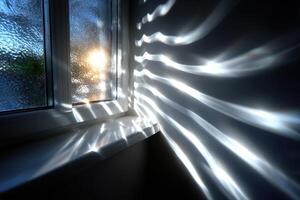 Sunlight Reflections on a Window Sill A Beautiful Interior Scene photo