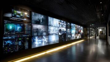 Wall of Screens A Modern Technology Display photo