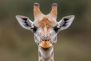 of a Majestic Giraffe's Face photo