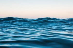 Serene Ocean Waves A Deep Blue Embrace of Nature's Majesty photo