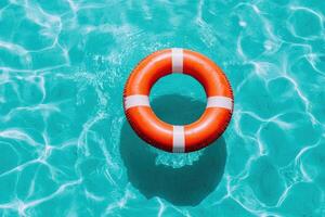 Vibrant Poolside Float Summer Fun and Relaxation photo
