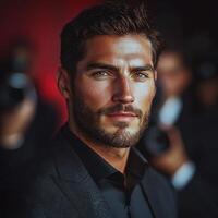 Portrait of a Handsome Man in a Stylish Suit photo