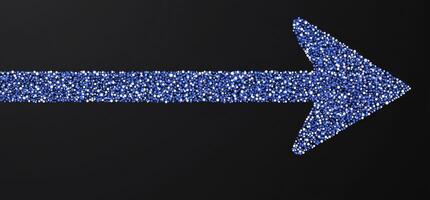 Abstract Arrow Design with Sparkling Blue and White Dots photo
