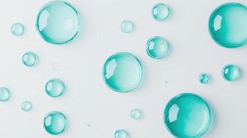 Delicate Mint Green Water Drops A Refreshing Abstract Design photo
