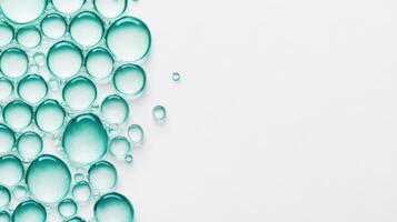 Delicate Teal Bubbles A Study in Fluid Forms photo