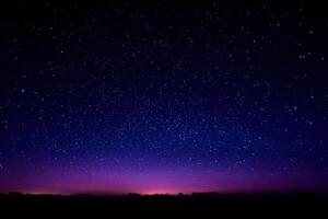 Stunning Night Sky with Stars and Twilight Colors photo