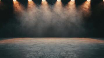 Empty Stage with Dramatic Lighting A Professional Photography Background photo