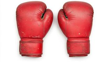 Vintage Red Boxing Gloves A Symbol of Strength and Determination photo