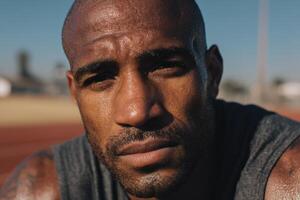 of a Dedicated Athlete, Exuding Strength and Determination photo