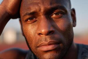 portrait of a determined athlete photo