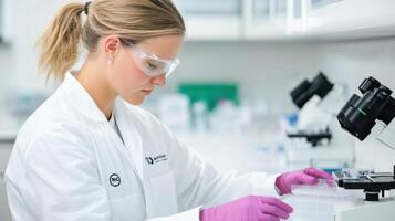 Dedicated Scientist in a Modern Laboratory Setting, Focused on Research and Experimentation photo