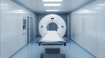 High Tech Medical Imaging Facility A State of the Art CT Scan Room photo