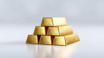 Golden Pyramid of Investment Gold Bars A Symbol of Wealth and Financial Security photo