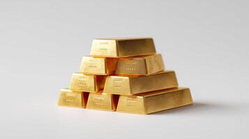 Golden Pyramid of Wealth A Stack of Precious Gold Bars photo