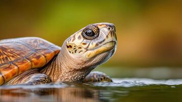 of a Majestic Sea Turtle in Natural Habitat photo
