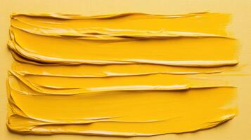 Stunning Yellow Abstract Brushstrokes Painting A Vibrant Expression of Color and Texture photo