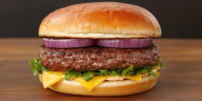 Mouthwatering Gourmet Cheeseburger A Culinary Delight photo