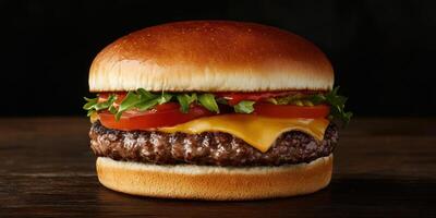 Gourmet Cheeseburger A Juicy, Flavorful Delight photo